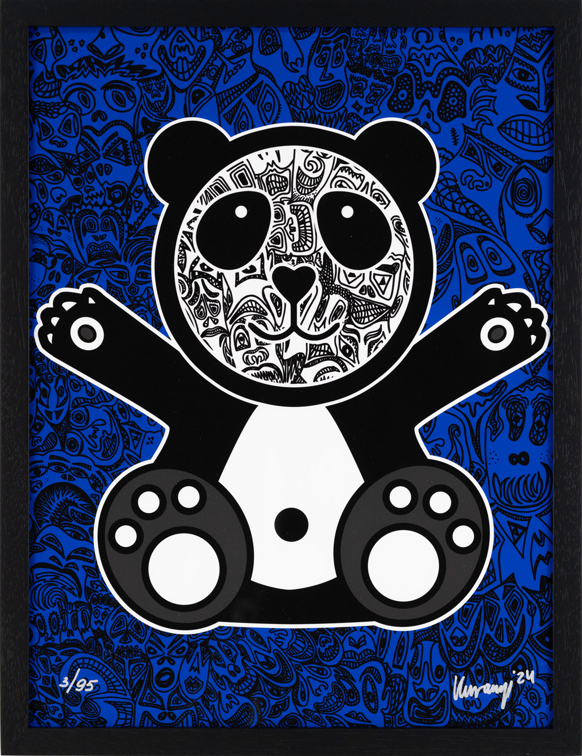 Happy Panda Blau - S