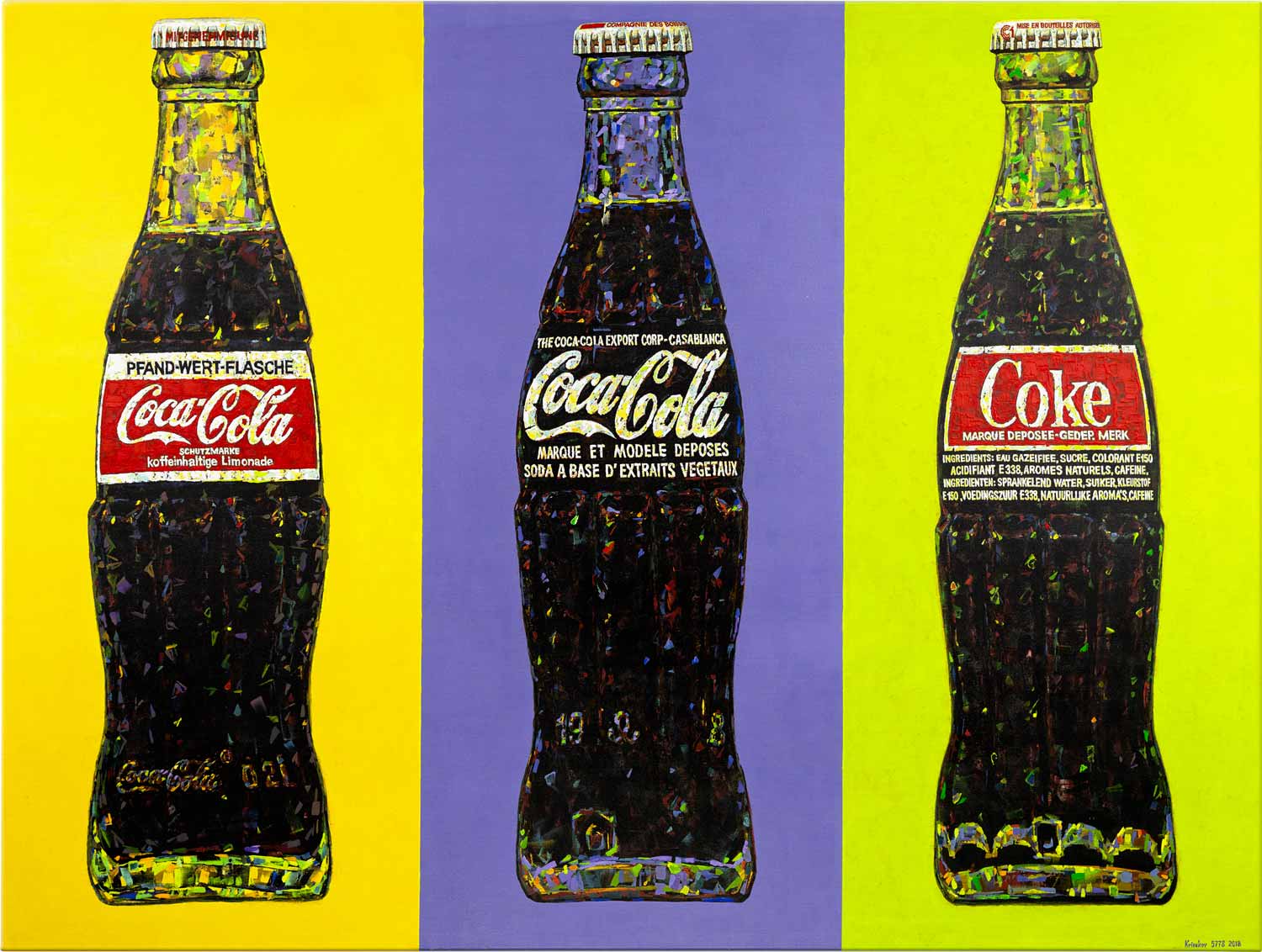 Coca Cola - Dreier Flaschen 